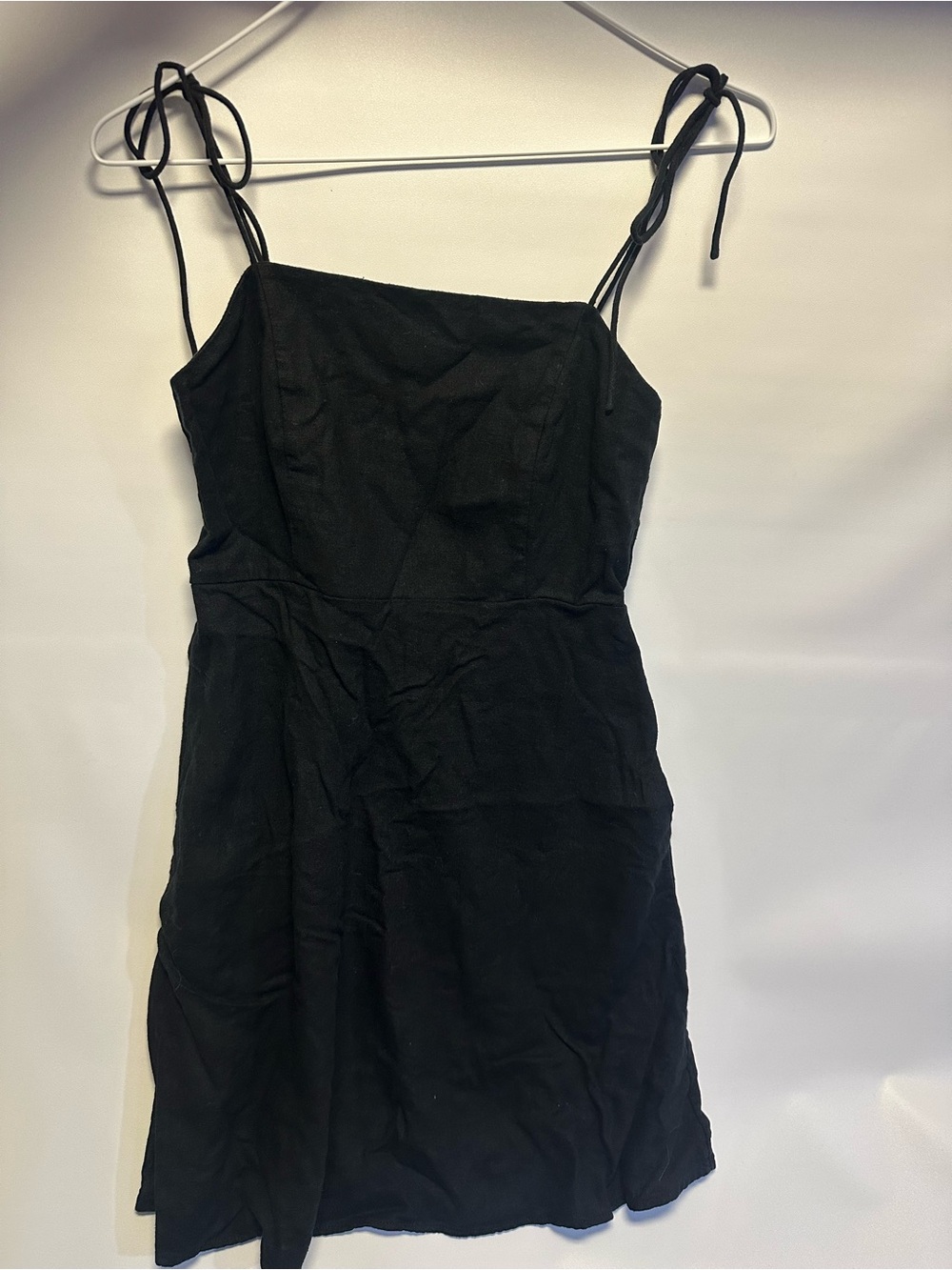 Old Navy Black Tie-Shoulder Mini Dress